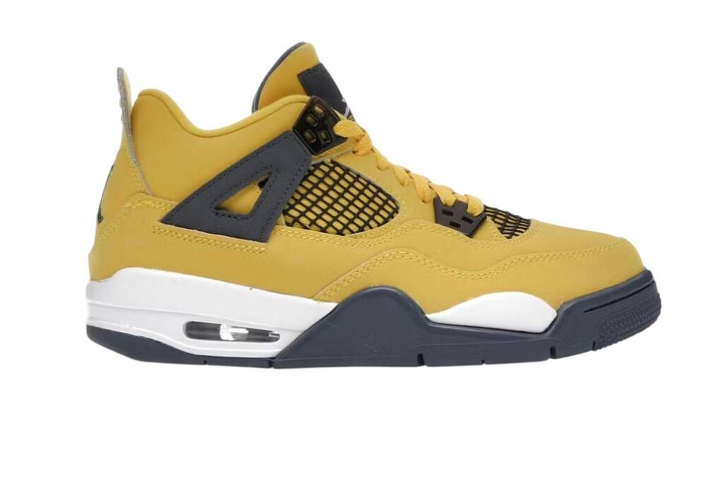 NIKE Air Jordan 4 Retro 'Lightning (2021)' Sneakers Size 6.5Y/W8
